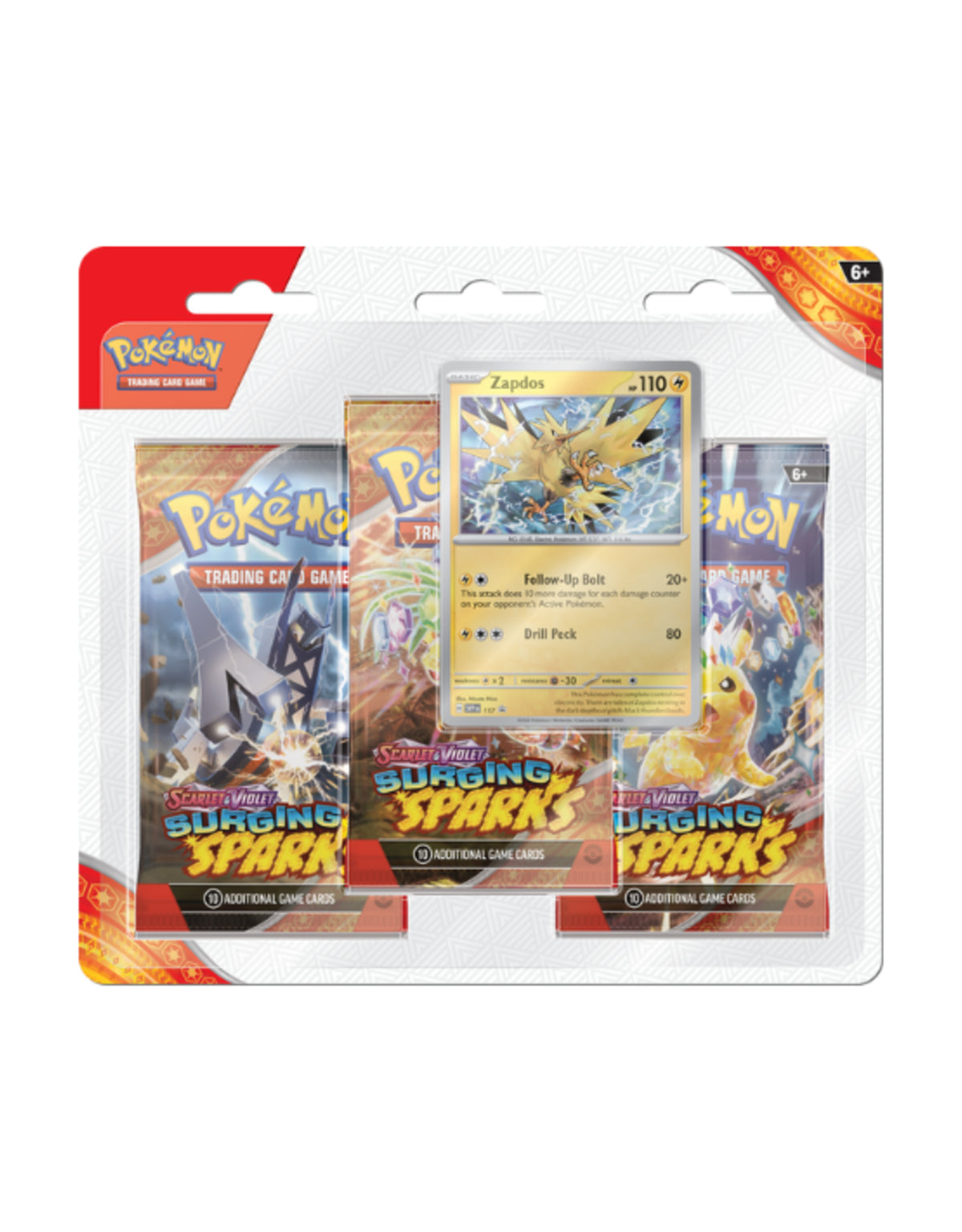 Pokemon TCG Scarlet & Violet Surging Sparks - 3pk Blister English