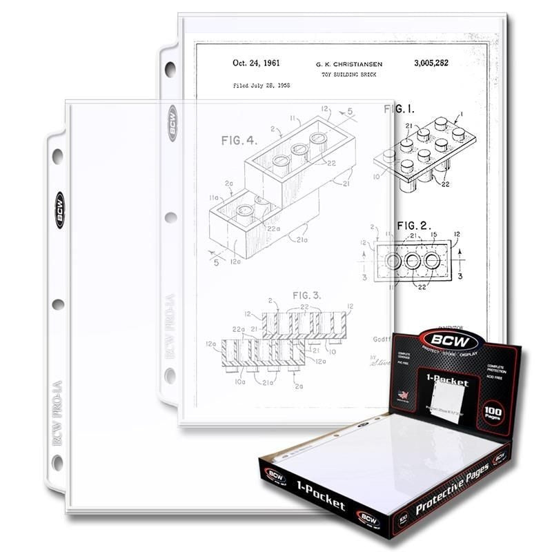 PRO 1-POCKET DOCUMENT PAGE (100 CT. BOX)