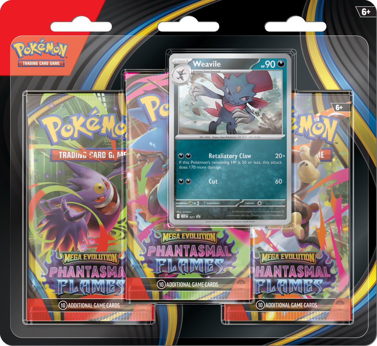 MEGA EVOLUTION PHANTASMAL FLAMES - 3-PACK BLISTER ESPAÑOL