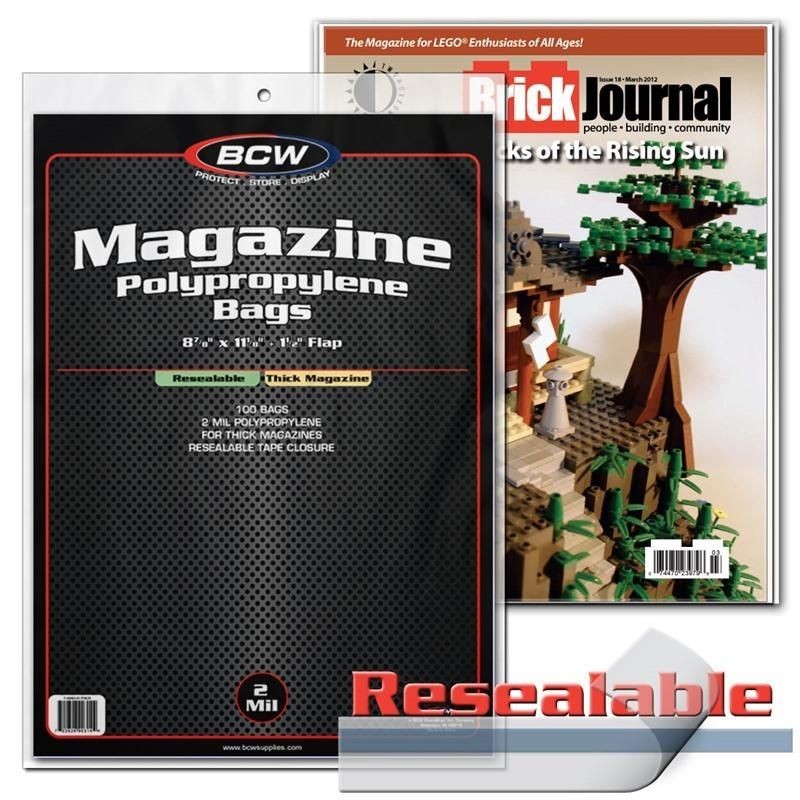 RESEALABLE MAGAZINE BAGS - THICK