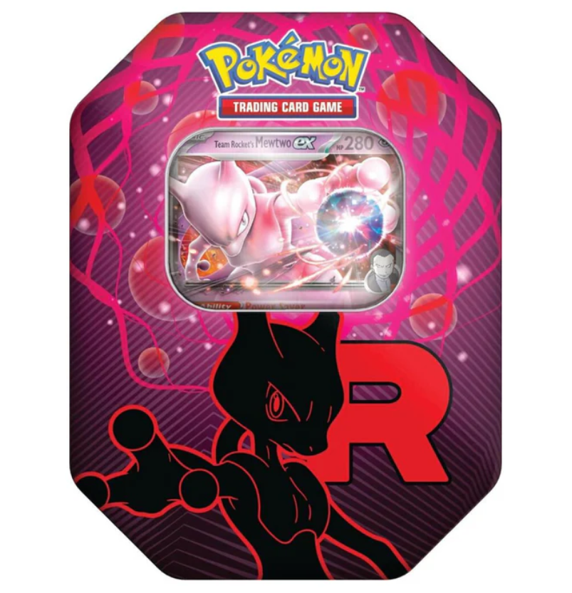 Pokémon TCG: Team Rocket’s Mewtwo ex Tin Español