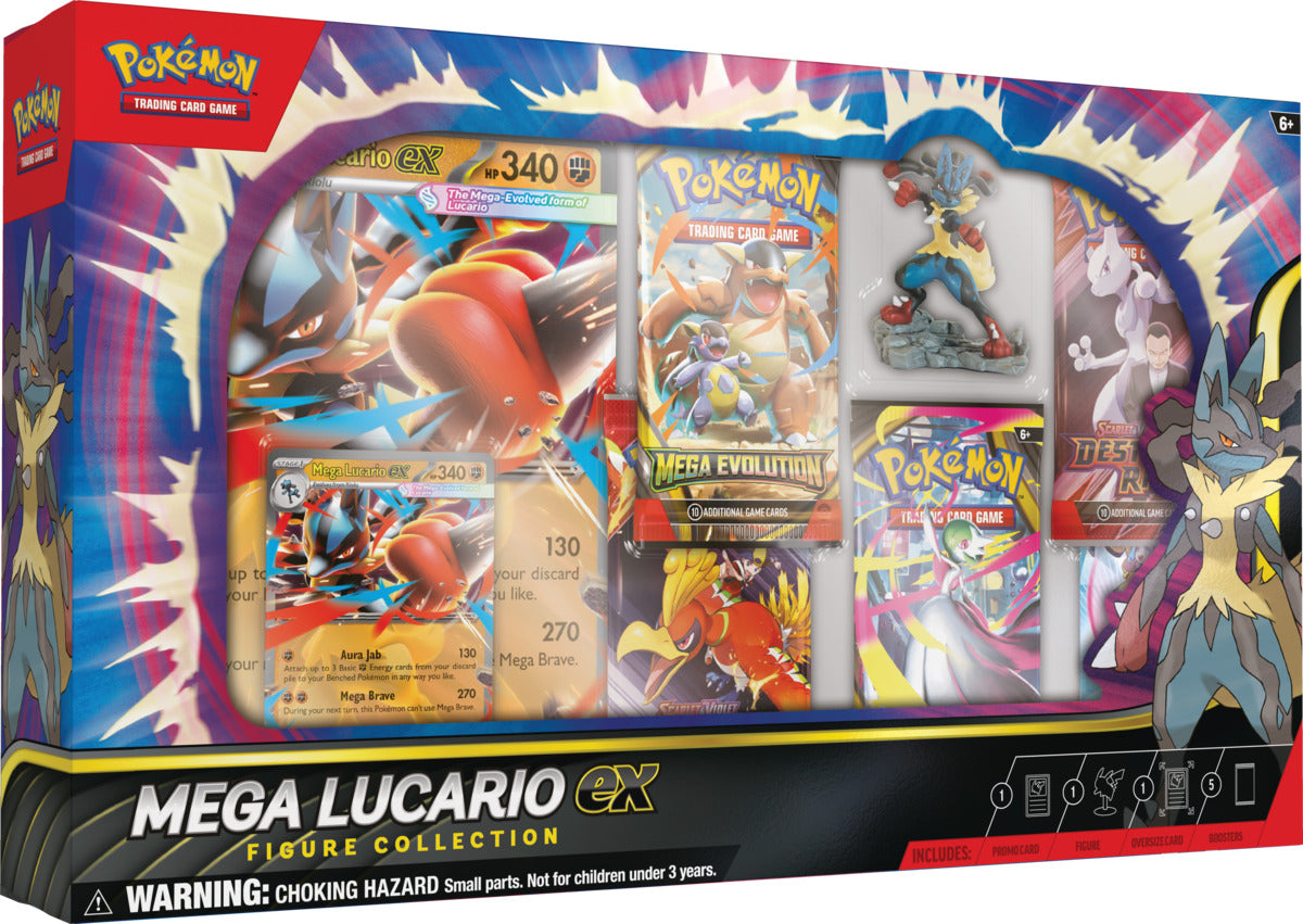 POKEMON TCG MEGA LUCARIO EX FIGURE COLLECTION ENGLISH