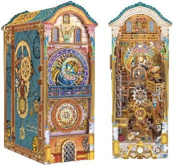Clock Tower Booknook Mecanismo + Dust Cover Doble Iluminación