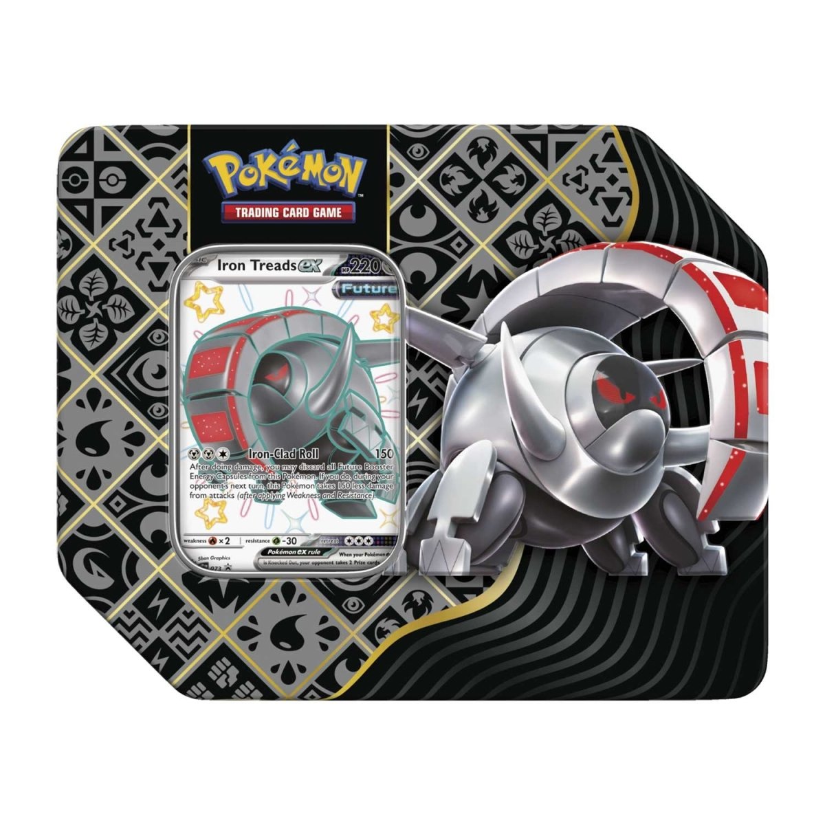 Paldean Fates: Iron Treads Ex Tin (Inglés) POKEMON