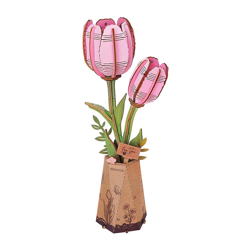 Flor Pink Tulip Tulipan Rosa Rolife
