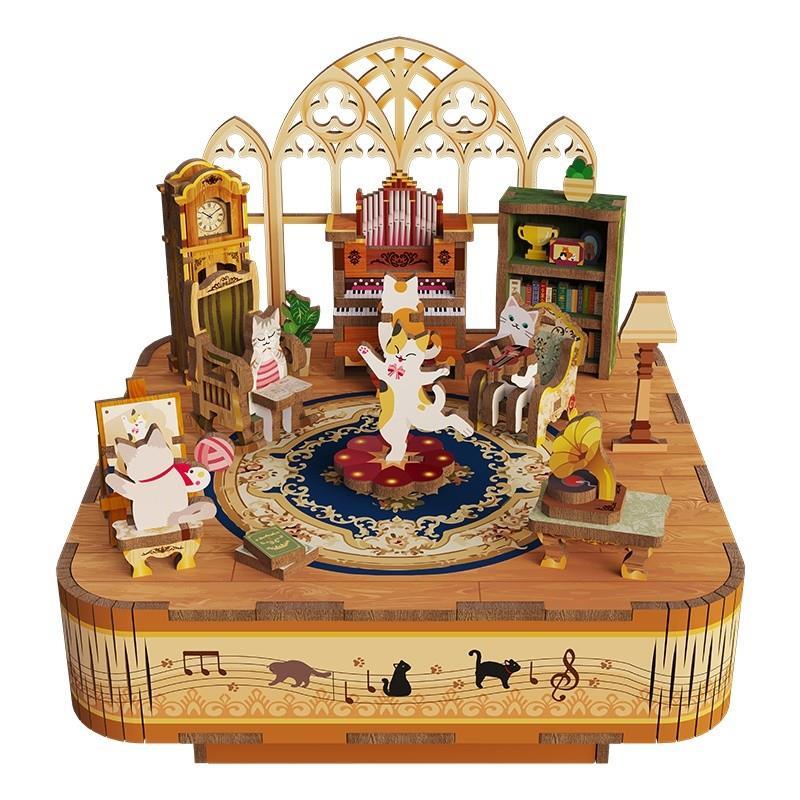 Caja musical madera Cat's Family Tonecheer