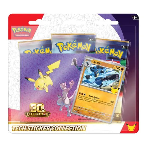Pokemon TCG 30th Celebration - Tech Sticker Collection Español Lucario