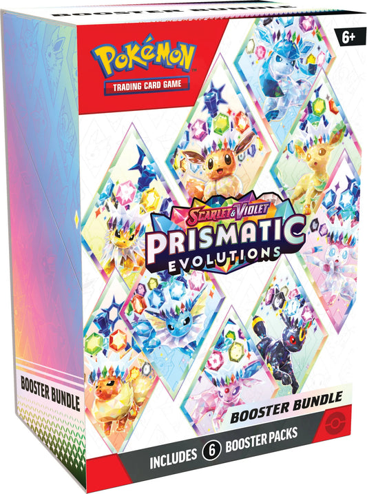 Pokemon TCG Scarlet & Violet Prismatic Evolutions - 6pk Booster Bundle - Inglés