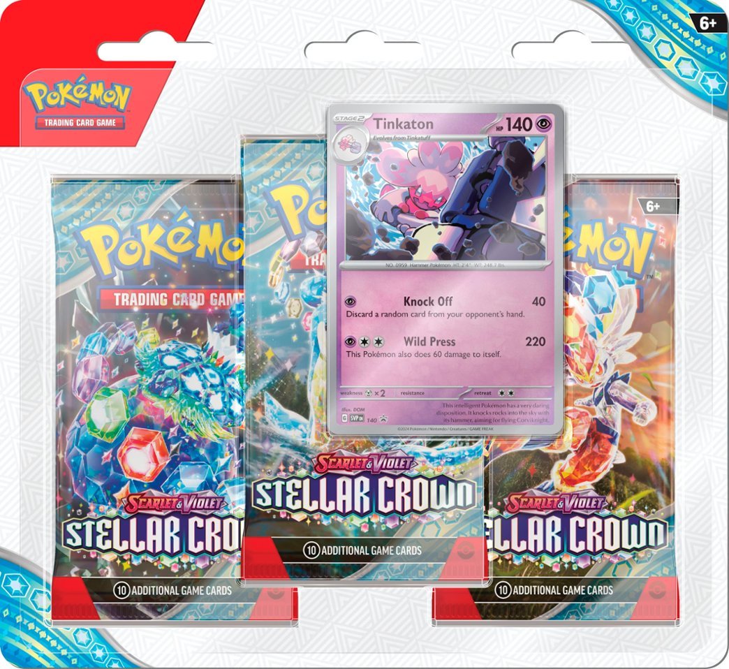 Scarlet & Violet 07 Stellar Crown - 3-Booster Blister Tinkaton