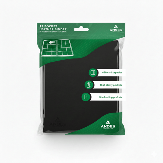 ANDES PROTECTION - 12 POCKET LEATHER BINDER - BLACK