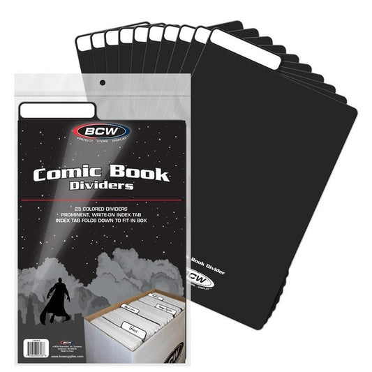 Separadores Para Comics Bcw Comic Book Dividers Black