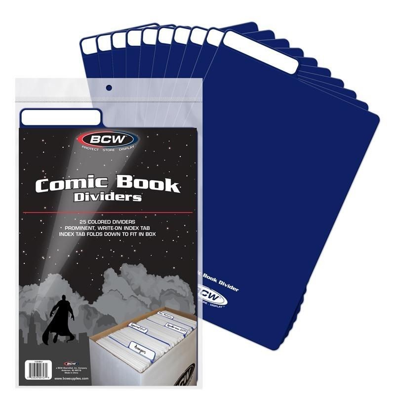 Separadores Para Comics Bcw Comic Book Dividers Blue