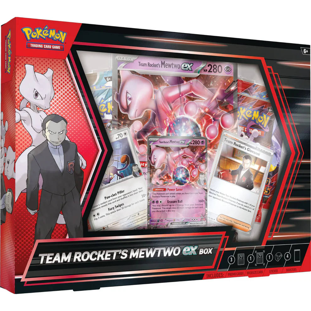 Pokémon TCG: Team Rocket’s Mewtwo ex Box  Español