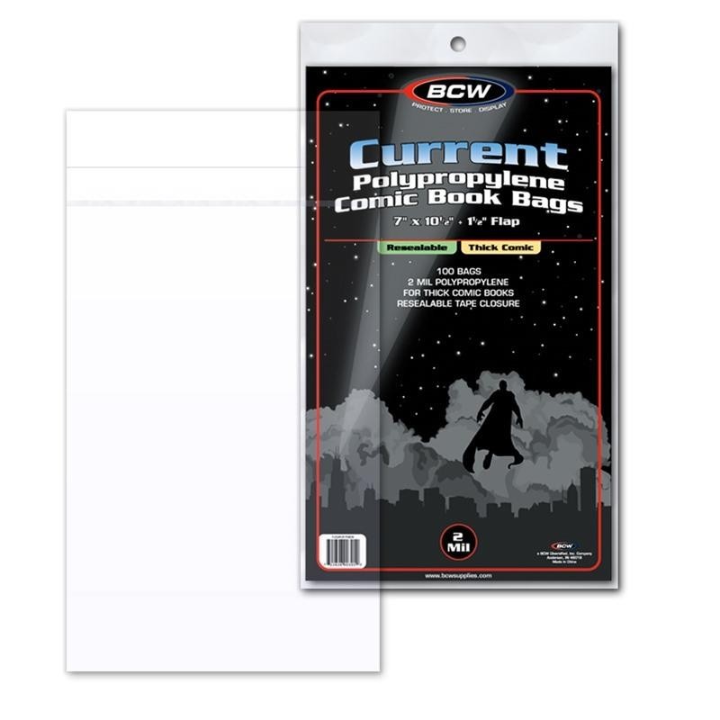 Bolsas Para Comic Bcw Resealable Current Comic Bags - Thick