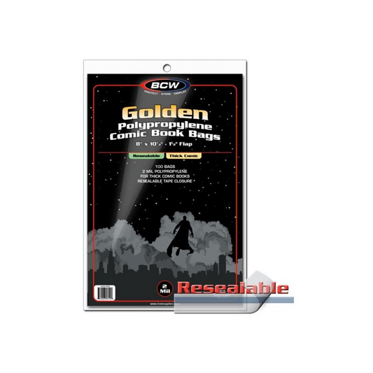 Bolsas Para Comic Bcw Resealable Golden Comic Bags - Thick