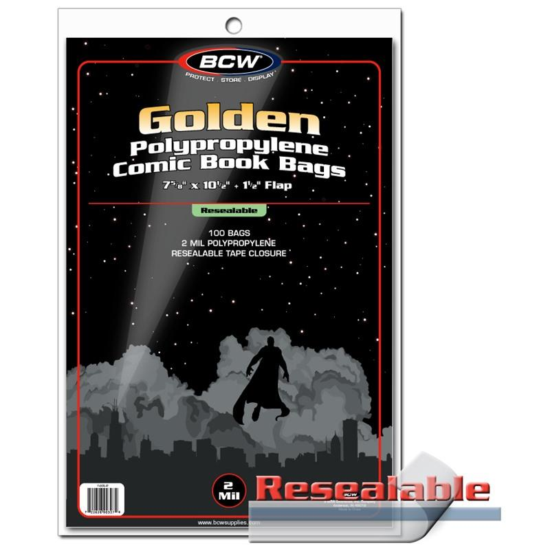 Bolsas Para Comic Bcw Resealable Golden Comic Bags