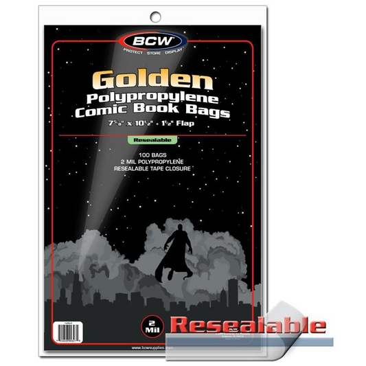 Bolsas Para Comic Bcw Resealable Golden Comic Bags