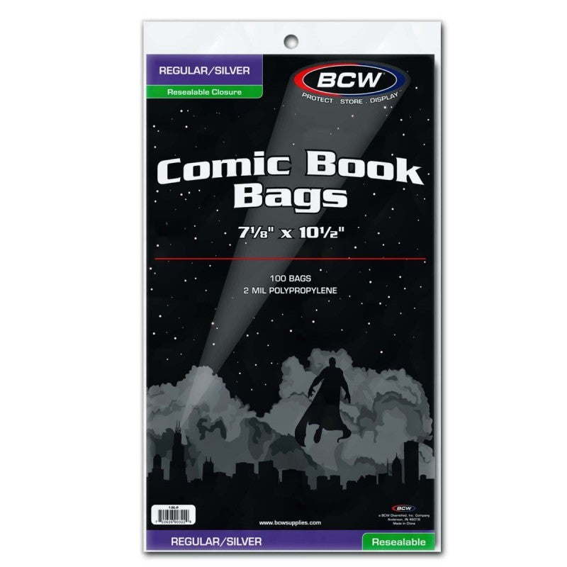 Bolsas Para Comic Bcw Resealable Silver Comic Bags